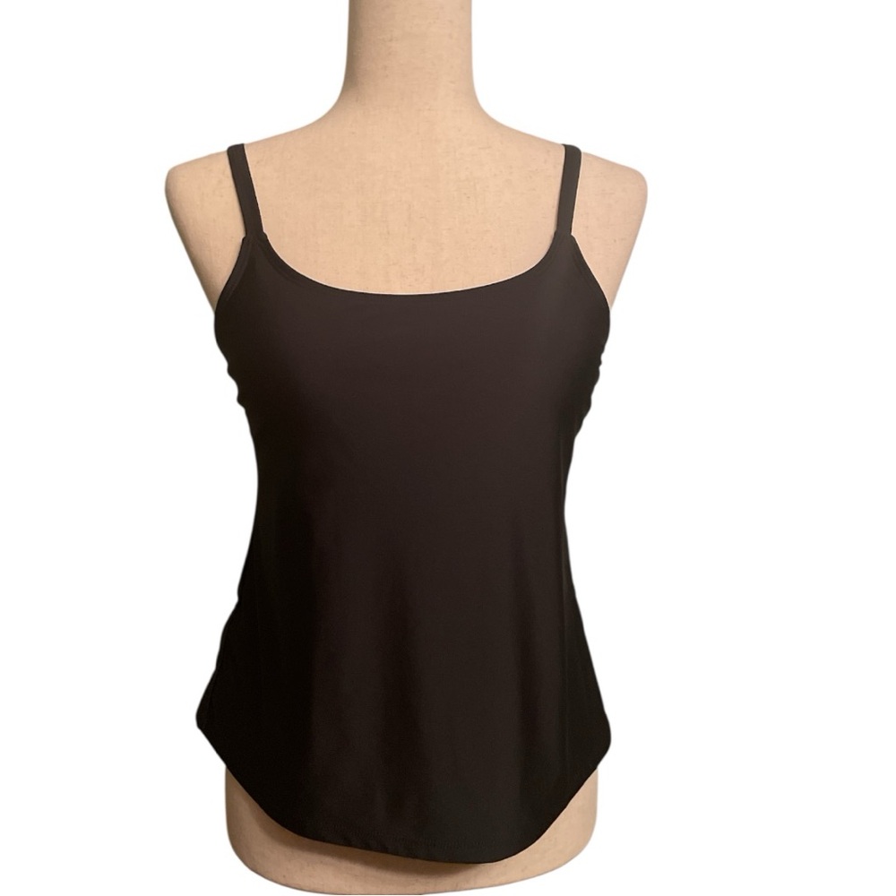 Laura Scott Black tank top ( tankini), size M. Adjustable straps. Removable cups